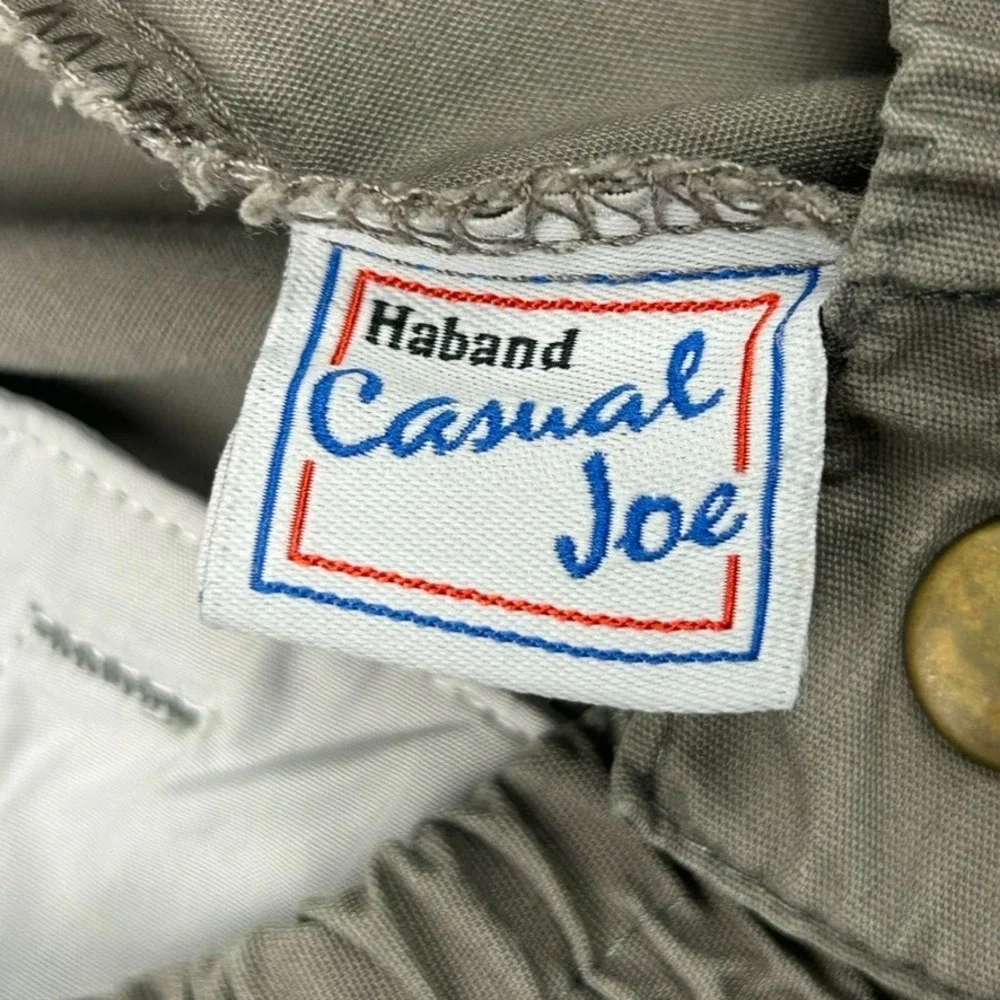 Casual Joe Men's Pants 40M Olive Green Gray Relaxed Casual Beach Lounge Cabana